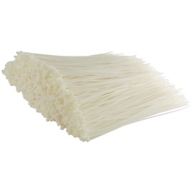GTSE 12 Inch White/Clear Heavy Duty Zip Ties, 1,000 Bulk Pack, 120lb Strength, UV Resistant Nylon Cable Ties, Self-Locking 12" Tie Wraps