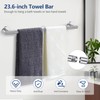 TQKAG Brushed Nickel 5 Piece Bathroom Hardware Accessories Set 23.6"