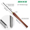 SIIIXS 1/2" HSS Bowl Gouge with Side Grind(3/8" Flute), Wood