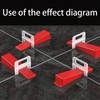 Tile Leveling System 3mm,500 pcs Tile Levelling System Clips,for Professional