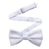 Medsuo Adjustable Bowtie, Men BowtiePre-Tied Bow Tie for Parties (White)