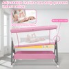 Jixrolyn Pink Bassinet for Baby Girl, Baby Bassinets Bedside Sleeper
