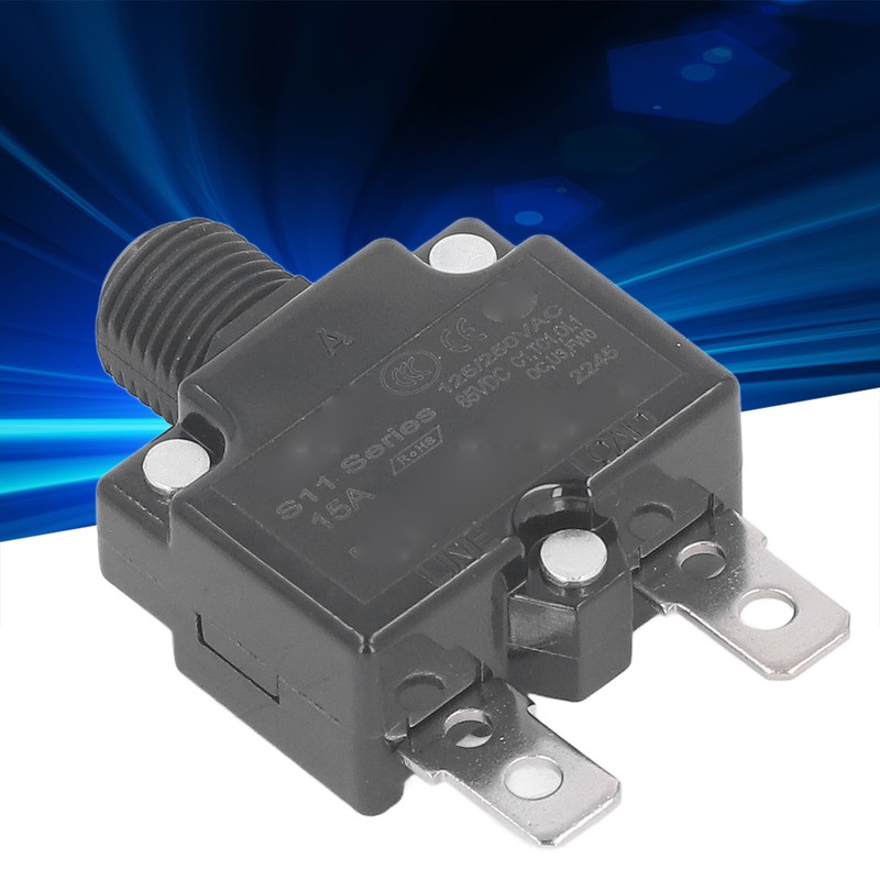 10Pcs Automatic Reset Relay Fuse 15A Thermal Switch Circuit Breaker