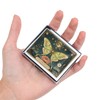 7 Days Chromed Shiny Silver Pill Organizer with Mirror Inside