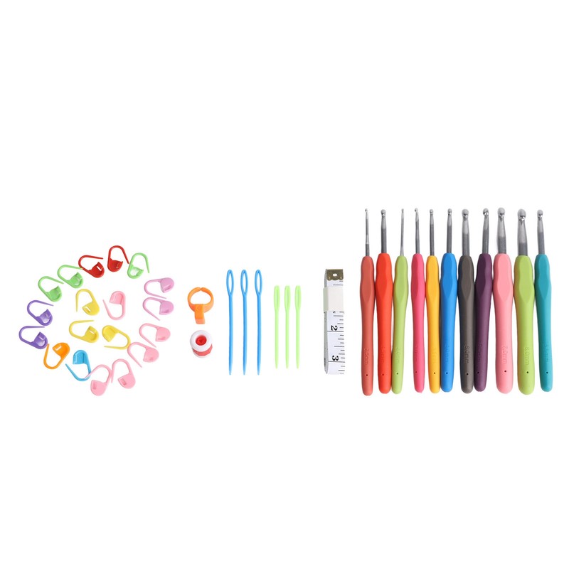 Crochet Hooks Set Soft Handle Crochet Hand Knitting Needles Art