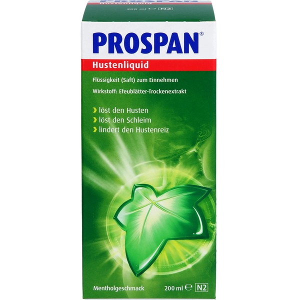 Prospan® Cough Liquid (200 ml) - Cough Syrup for Adults - Increased Sensation of Effect Thanks to Refreshing Menthol Taste - Relieves Cough & Fights Symptoms - Strong Against Cough & Bronchitis