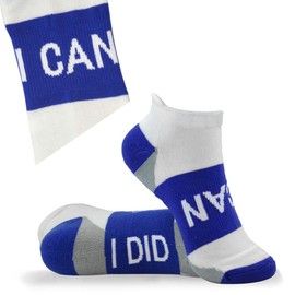 Gone For a Run Inspirational Athletic Running Socks - One Size Fits Most - Set of 3 Pairs - Multicolored (Marathoner)