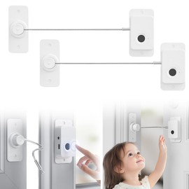 WIYETY Kühlschrank Schloss mit Fingerabdruck: 2 Stück Intelligentes Türfenster-Fingerabdruck-Schloss, Schranksicherung Baby Schrankschloss USB-Laden für Gefrierschrank, Schränke, Schubladen, Fenster