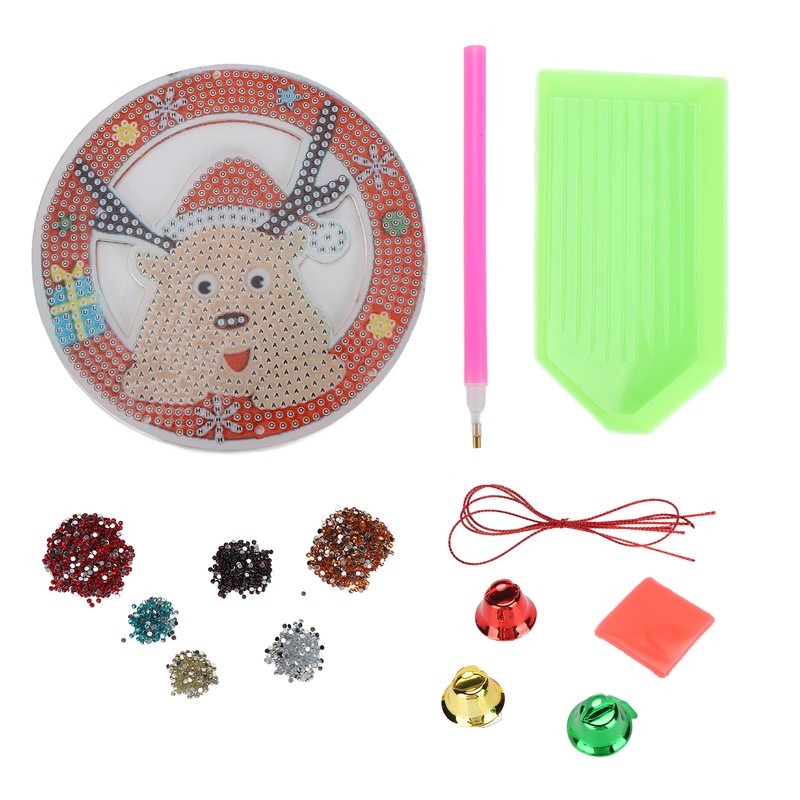 Rhinestone Painting Christmas Cute Elk Pendant DIY Relaxing Ornaments for