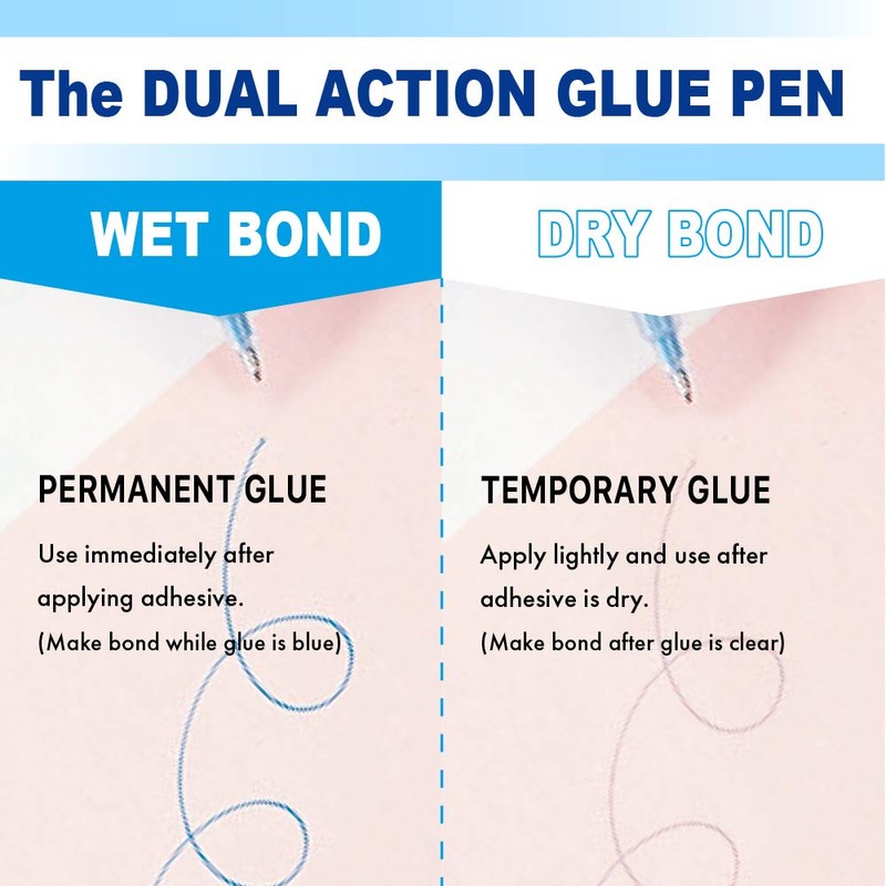 Kuretake Zig 2Way Glue Pen, 4mm Chisel Tip, 3 ps