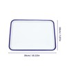 Kichvoe White Enamel Baking Cookie Sheet, Enamelware Roll Pan Ceramic