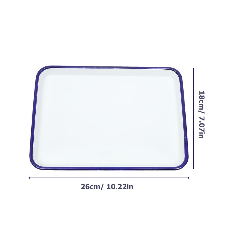 Kichvoe White Enamel Baking Cookie Sheet, Enamelware Roll Pan Ceramic