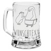 Mr. & Mrs. Panda Personalisierter Gravur Bierkrug Pinguin mit Kind