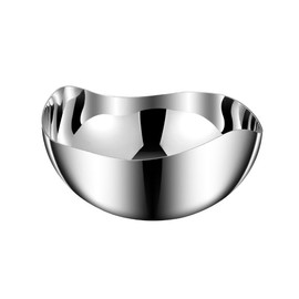 TDYBASE 304 Stainless Steel Wave Serving Bowl Salad Fruit Bowl for Kitchen Counter Home Decorative Bowls for Veggies,Candy,Nut,Silver (4", Wave)