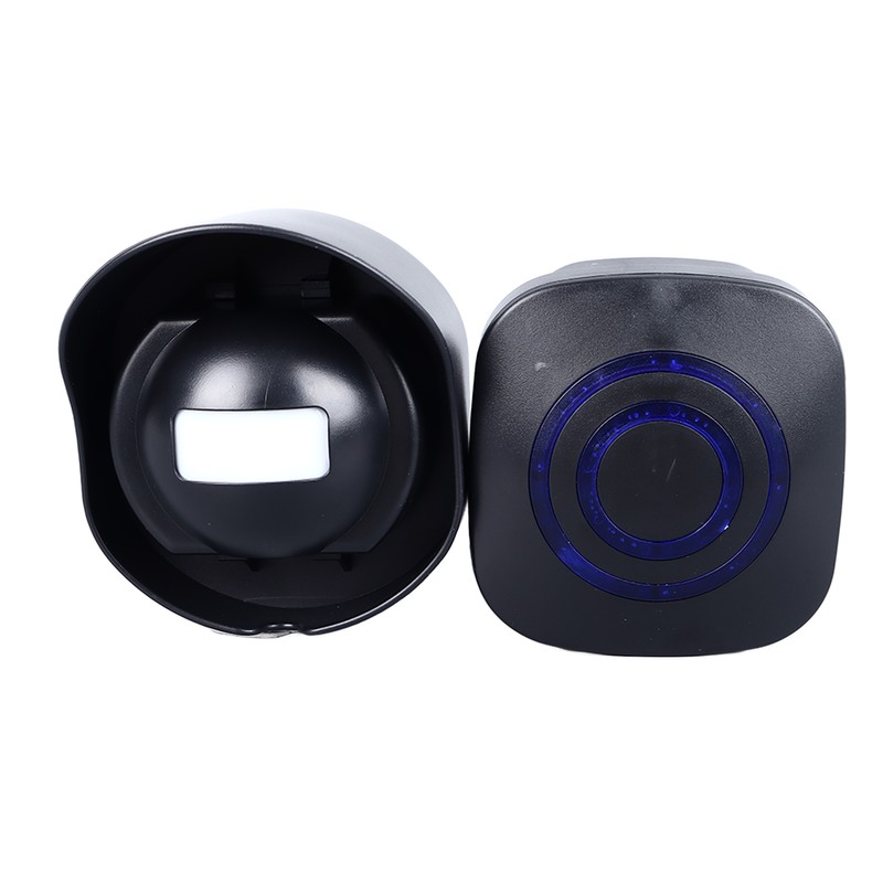 Motion Sensor Doorbell Black 38 Ringtones Wireless Door Entry Welcome