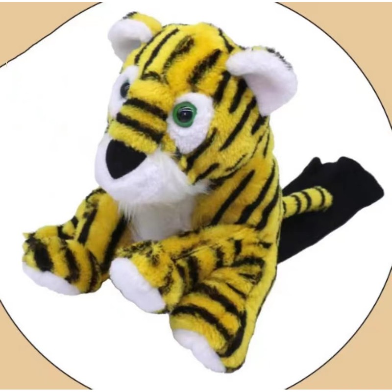 Wooden Golf Headcover Fluffy Tiger for #1 Driver