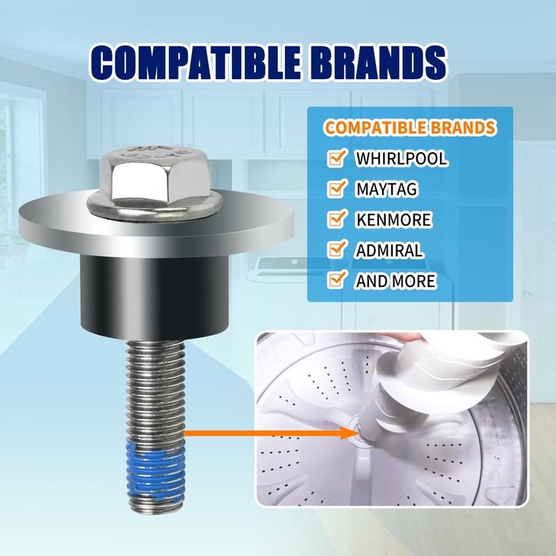 Vanshly W10772621 W10003790 Clothes Washer Washplate Bolt Screw Compatible With