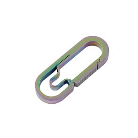 Carabiner Hook Keyring Metal, Large Carabiner Titanium with Load Capacity of 25 kg, Snap Lock for Camping, Hiking, Travel, Fishing, Backpack (Colourful, 4 cm)