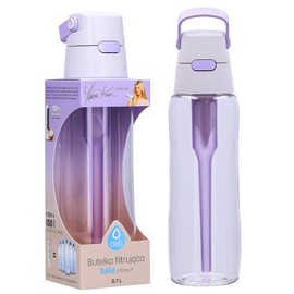 DAFI Water Bottle with Filter Solid 0.7 L Purple - Water Bottle Filters Chlorine When Drinking, Water Filter Bottle, Water Filter Bottle - for Travel, Sports, BPA-Free