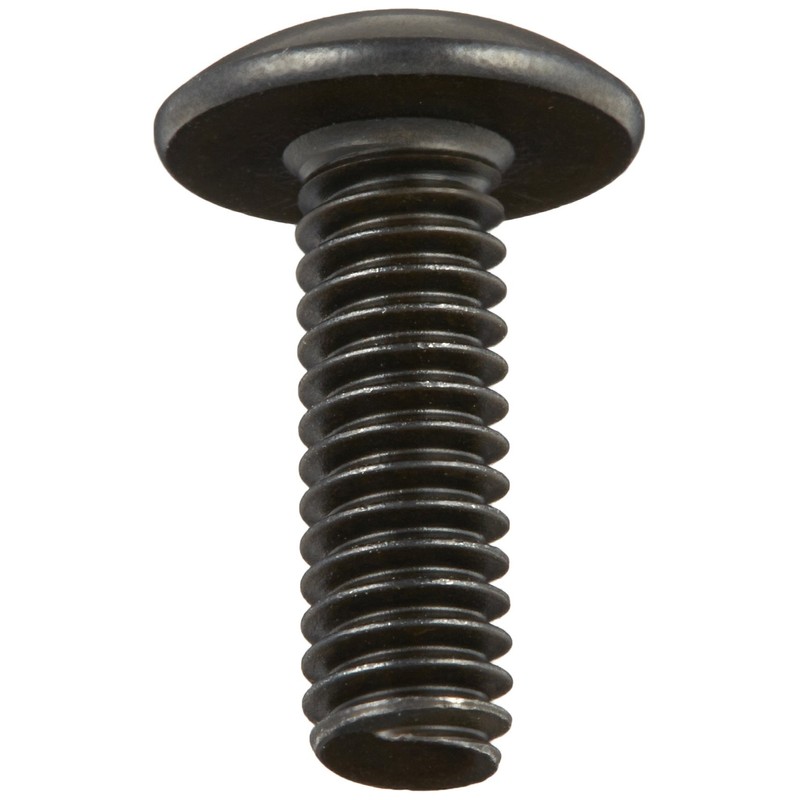 Small Parts 0808MPTB Steel Truss Head Machine Screw, Black Oxide