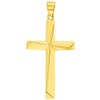 Jewelry America Solid 14K Yellow Gold Elegant Religious Plain Cross