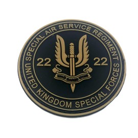 Patch Nation SAS Special Air Service Regiment United Kingdom Special Forces PVC Velcro Emblem Badge Patch (Brown)