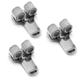 OMG Double Pen or Pencil Holder with Clip - Nurses/Professionals/Pilots - Silver - Pack of 3