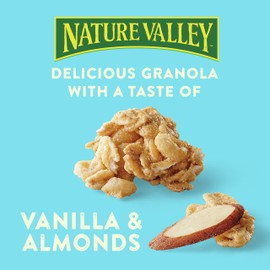 Nature Valley Vanilla Almond Reduced Sugar Granola, 11 OZ Bag (Pack of 4)