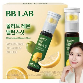 BB Lab Olive Lemon Balance Shot 600 mg x 2 capsules + 7 bottles of 25 ml, 1 unit, 7 servings / 비비랩 올리브 레몬 밸런스샷 600 mg x 2캡슐 + 25 ml 7병, 1개, 7회분
