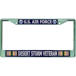 U.S. Air Force Desert Storm Veteran Chrome License Plate Frame