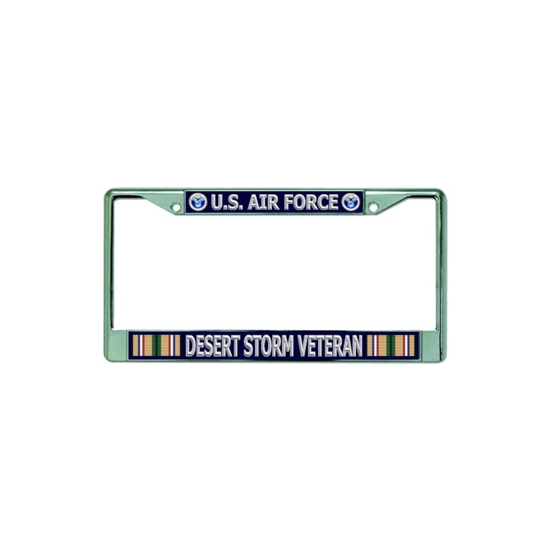 U.S. Air Force Desert Storm Veteran Chrome License Plate Frame