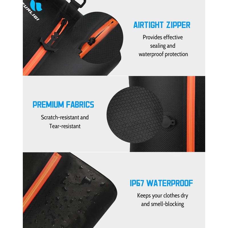 Zurligi Vacuum Compression Bags with Pump for Travel - Waterproof,
