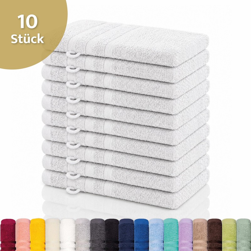 Lavea Elena Wash Mitts, Set of 10, 15 x 21