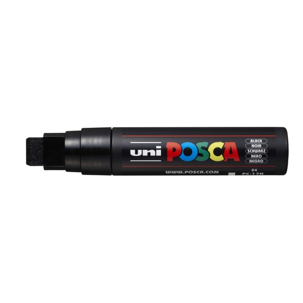Uni Posca 17mm Chisel Tip PC-17K - Color: Black