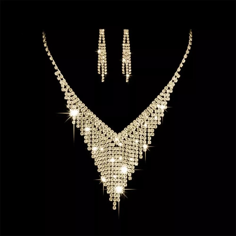 TECNOLOGÍA INFINITA Mujer Sets De Joyería Cristal Deco Boda Collar