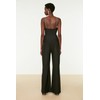 TRENDYOL Women's Waist Detailed Stone Hanging Jumpsuit, black
