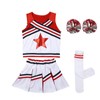 LOLANTA Little Girls Cheerleader Uniform Outfit Cheerleading Costume Fun Varsity