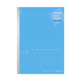Kokuyo No-Y82MW-B Campus Notebook, Study Planner, Weekly Ruled, A5, Blue