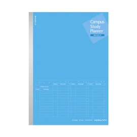 Kokuyo No-Y82MW-B Campus Notebook, Study Planner, Weekly Ruled, A5, Blue
