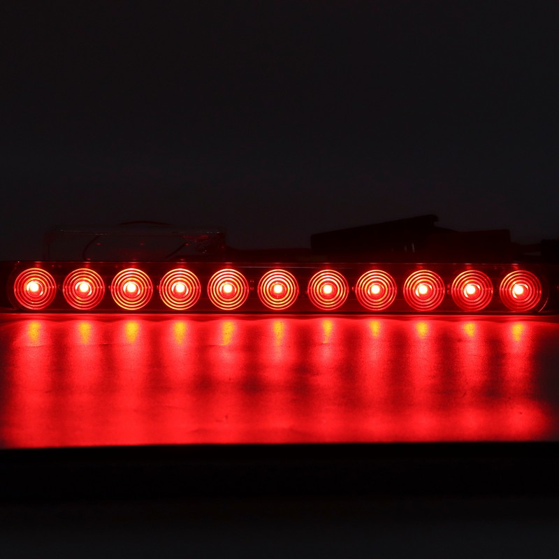 12V 11 LED Brake Turn Tail Light Red Polycarbonate Lens