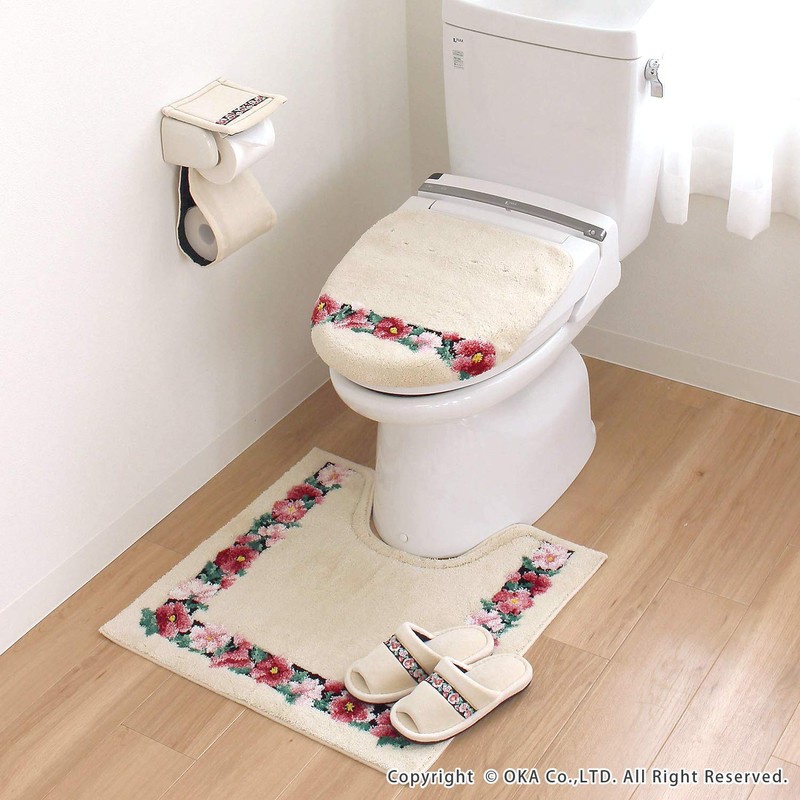 OKA Toilet Seat Cover, Beige, O Type, VP Luminus, Vivre,