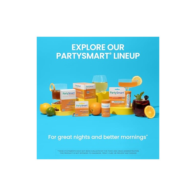 Himalaya PartySmart Suplemento Herbal, 10 Sobres con 1 Cápsula c/u,