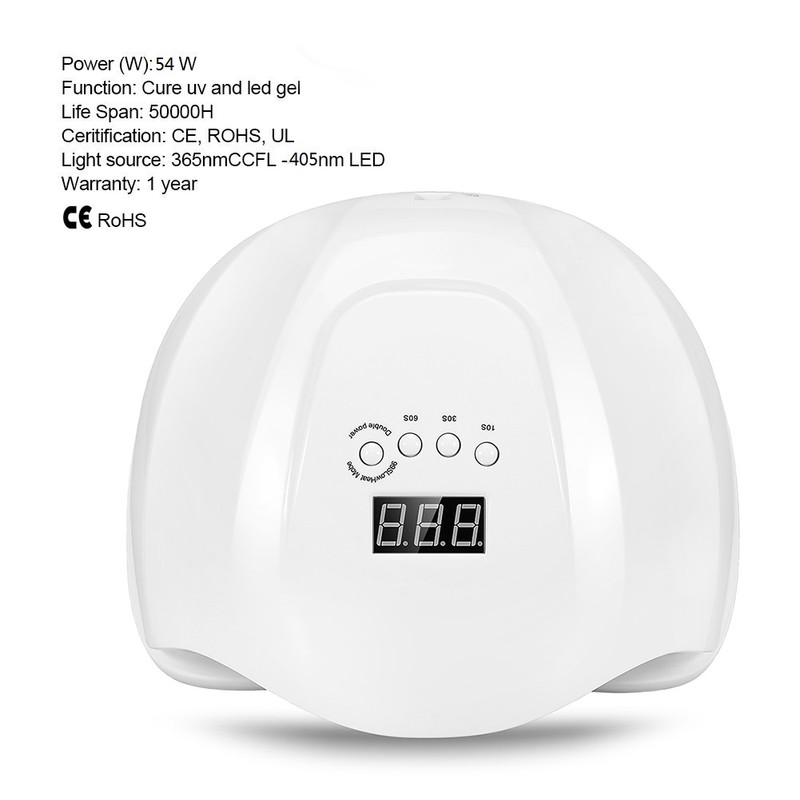 54W SUN X UVLED Nail Lamp Dryer Machine for Nail