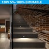 LEONLITE 12-Pack Black 5CCT 120V LED Step Lights, 150LM 5%-100%