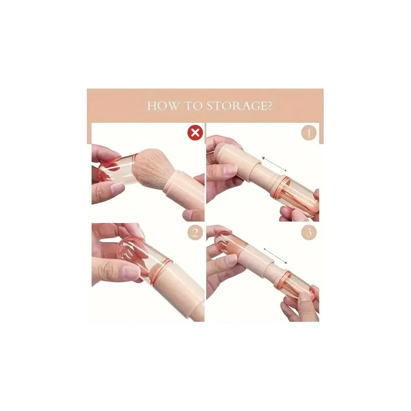 Pincel De Maquillaje Retráctil 4 En 1, Minicepillos Cosmétic