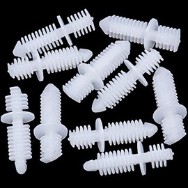 Rexka 10pcs Double End Xmas Tree Retainers Clips 11/32" Stem Diameter for Boat Marine Automotive Trim