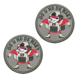 2Pcs Morale Military Patches, Do You Know De Wae Tactical Patches, Hook and Loop Embroidered Patches Diy Accessories Tag Sew on Patches for Clothes Jackets Bags Hats