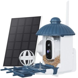 XVIM Bird Feeder Camera Outdoor 2K HD 2.4G&5G WiFi Solar Battery Camera Brid Watching