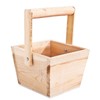 VBS Basket with Handle, Raw Wood, Approx. 11 x 11