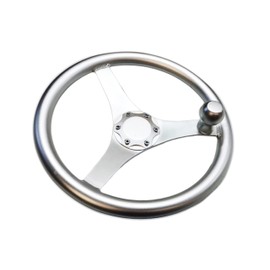 Marine City Aluminum Fabricated Sports Steering Wheel Marine Grade with Aluminum Knob 13-1/2 Inches for Marines – Boats – Ships – Yachts – Kayaks (Pack of 1)